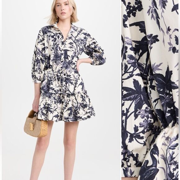 Cara Cara Robin Dress in Navy Vintage Floral Large NWT $495 - Picture 1 of 6